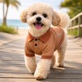 thumbnail image 5 of Pet Life PLHL2TNLG Polo pour Chien Performance Extensible Flexible en Fourrure Active, Tan - Large, 5 of 5