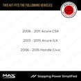 thumbnail image 2 of MAX Advanced Brakes - Rear Brake Kit For 2006-2015 Honda Civic (Rear Disc)| Carbon Ceramic Brake Pad and Rotor Kit| Daily Driving OE Replacement Brake Rotors, 2 of 9