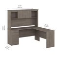 thumbnail image 4 of Bestar Logan 65W L Shaped Desk with Hutch in silver maple, 4 of 4