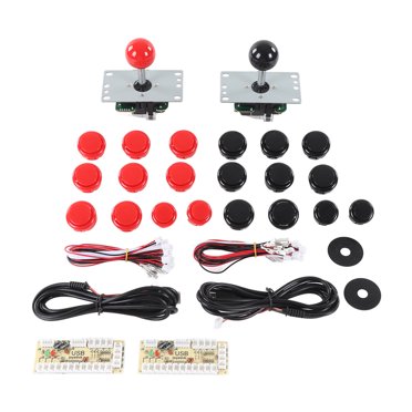 Boutons d'Arcade Bricolage, Jeu d'Arcade pour 2 Joueurs Kit de Jeux d'Arcade Bricolage Jeu d'Arcade Kit de Bricolage Design Surélevé