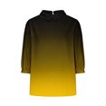 thumbnail image 5 of RXIRUCGD Haut/chemise à Manches 3/4 Imprimé Style Rétro Décontracté pour Femmes, Jaune, Taille : TG, 5 of 5