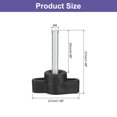 thumbnail image 2 of 4Pack Metric Carbon Steel Clamping Screw Knob T Shaped Thumb Screws M4 x 25mm, 2 of 5