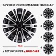 thumbnail image 3 of 4 Pcs Enjoliveurs de Moyeu de Roue 15 Pouces, Ajustement Universel à Clipser Couvre-Jante de Roue R15 Protection Complète Style Élégant pour la Plupart des Voitures Camions VUS, 3 of 7