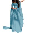 thumbnail image 1 of Yuyuzo Robe Maxi Médiévale pour Femmes Grande Taille Renaissance Vintage à Manches Évasées à Encolure Dégagée Robe de Couleur Unie, 1 of 5