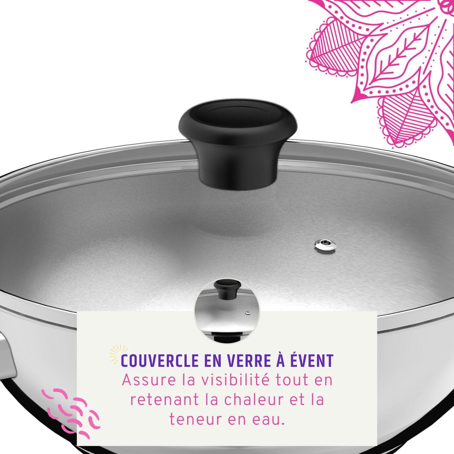 Karahi Maharaja en acier inoxydable, avec couvercle