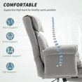 thumbnail image 4 of HOMCOM Executive Office Chair, Computer Desk Chair with Footrest, Grey, 4 of 10
