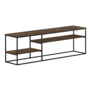 Pemberly Row Engineered Wood TV Stand for TV up to 78" in Columbia Walnut