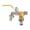 Yellow, variant on JZCHUNTOY Outdoor Courtyard Faucet, Heavy Duty Brass Construction Frost Proof Rust Resistant Spigot, Leak Proof Easy Installation Garden Tap, for Yard Lawn Patio Farm Garden Hose Connection