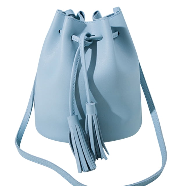 Bucket Bag Fashion Drawstring Tassel Vintage Crossbody Bag Shoulder Purse