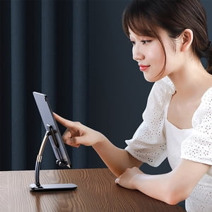 Phone Holder Foldable Adjustable Desktop Portable Phone Stand Adjustable Phone Stand Plastic Portable Mobile Bracket, Black