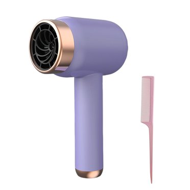 Séchoir à Cheveux USB Portable Rechargeable ETHKIA, Séchoir à Air Chaud et Froid Portable à Batterie pour Voyage, Camping et Maison (Ensemble de Peignes pour Séchoir à Cheveux) Violet