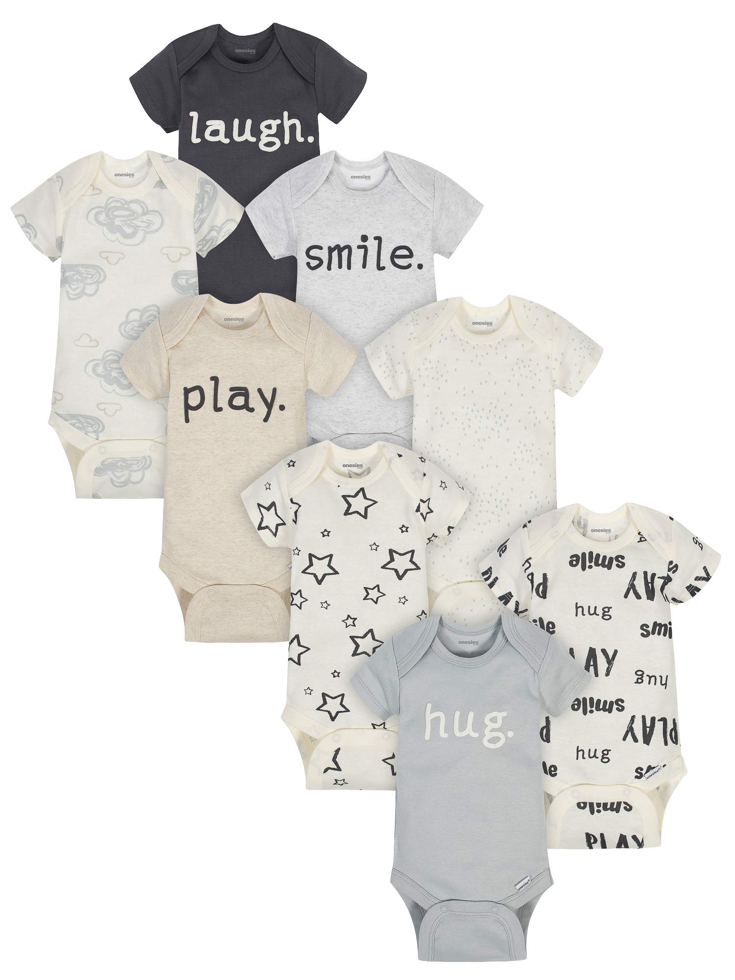 Onesies Combinaisons à Manches Courtes de Marque pour Bébé, 12 Mois