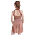 thumbnail image 2 of Runhomal Robe de Danse Ballet Sans Manches pour Filles Enfants, Robe de Patinage Artistique, Justaucorps de Gymnastique, Ballerine, Café 10, 2 of 7