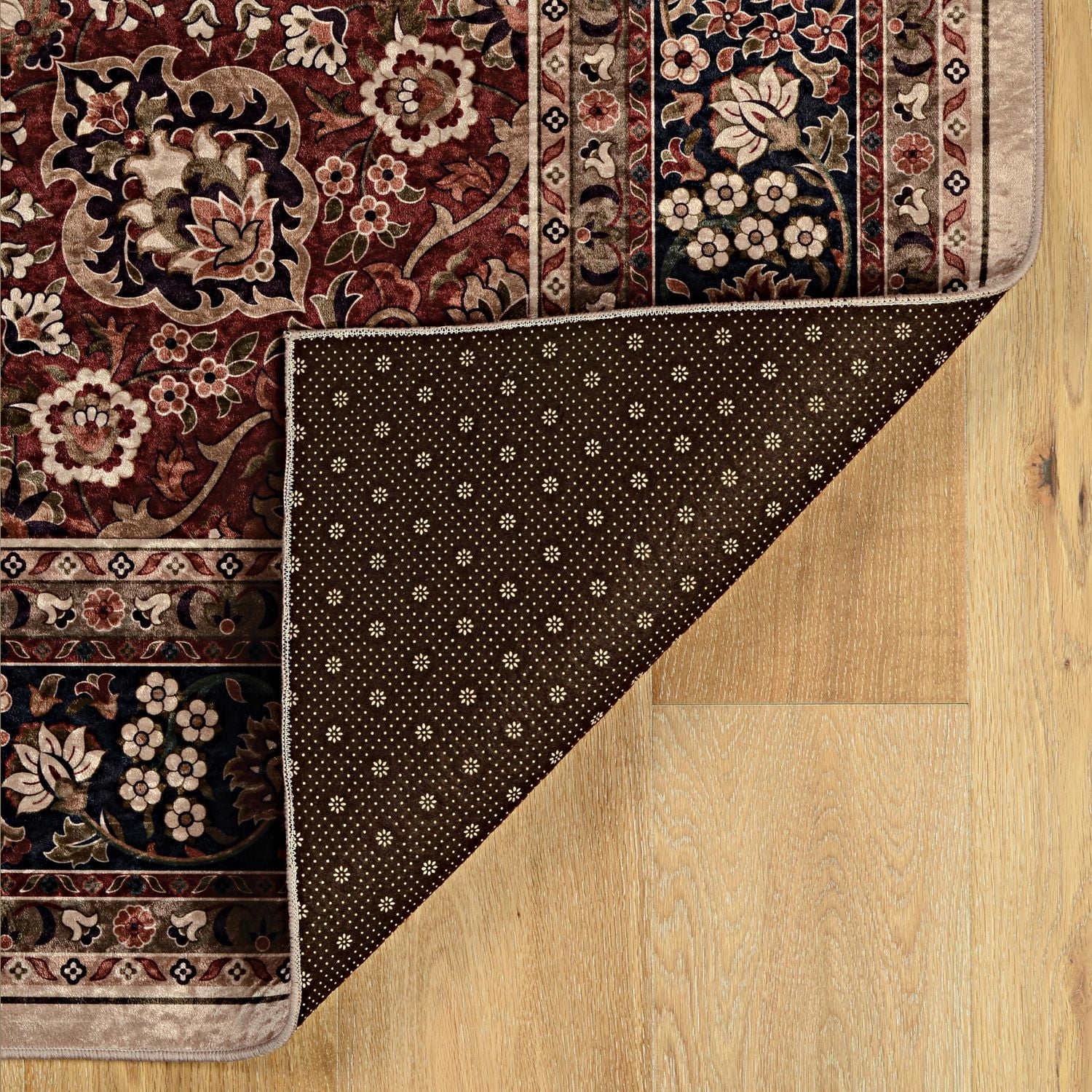 Tapis Emerald Sanlin rouge & ivoire de 5 pi x 7 pi