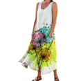 thumbnail image 1 of TJAZFJPA Robe à Manches Longues pour Invitée de Mariage Mode Femme Col Rond Décontractée Imprimé Pissenlit 3D Sans Poignets Poche Longue Robe Débardeur Robe Décontractée Robes Africaines pour Femmes Robe Serviette, 1 of 6