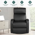 thumbnail image 3 of Costway Fauteuil Inclinable Pivotant à Bascule Manuel Fauteuil Simple avec Repose-Pieds Noir, 3 of 10