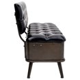 thumbnail image 3 of vidaXL Storage Bench with Backrest 110 cm Black Faux Leather, 3 of 5