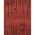 thumbnail image 1 of Ahgly Company Tapis d'Intérieur Rectangulaire Abstrait Rouge Tapis de Zone Abstrait, 2 Pieds x 5 Pieds, 1 of 6