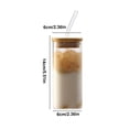 thumbnail image 2 of Tasse en Verre à Paille Résistante à la Chaleur 400 ml avec Couvercle pour Boissons, 2 of 6