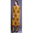 thumbnail image 2 of Bimba Kurtis Droits pour Femmes Longue Robe Kurti Imprimée Haut Indien à Manches 3/4, 2 of 6