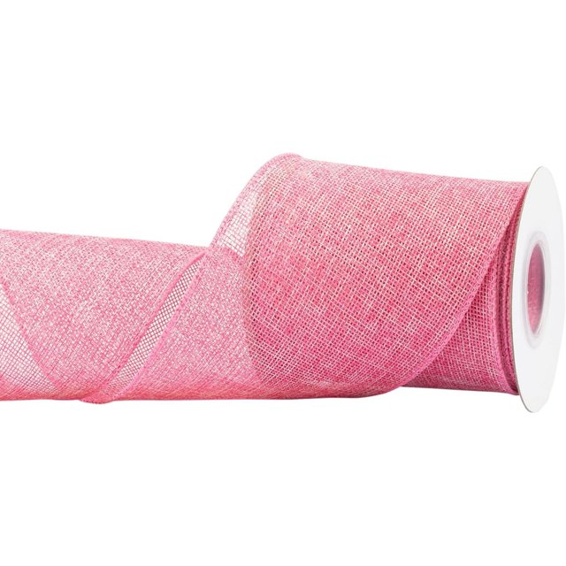 Joycrosso Burlap Wired Edge Ribbon 4 inch x 10 Yards, Coreopsis, Ideal for Crafting, Gift Wrapping, Wreath, Christmas Tree, and Rustic Wedding Decorations