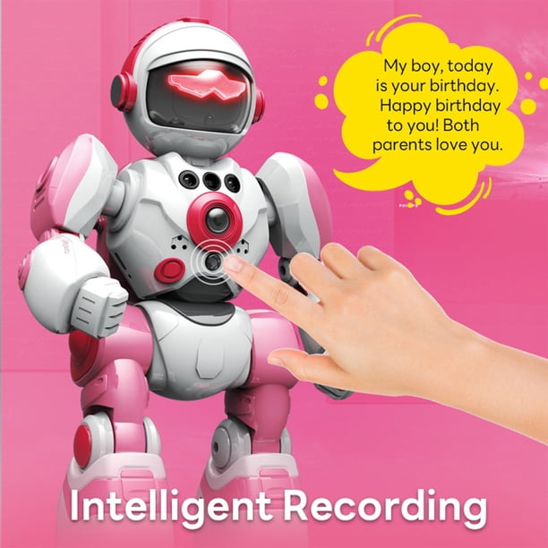 Robot Intelligent Vert à Commande Vocale, Robot Programmable avec Détection de Gestes, Jouet d'Éveil Interactif Parlant pour Enfants 4,13 X 3,35 X 5,91 Pouces 0,99 Lb