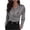 Grey, variant on Zwiiyzr Womens Casual Solid Color V Neck Shirt Long Sleeve Loose Fit Blouse Soft Breathable Comfortable Office Wear Daily Basic Top Black