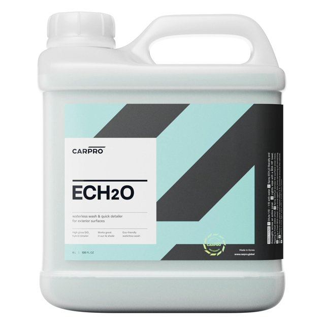 CARPRO ECH2O Waterless Wash, High Gloss Detail Spray, Rinse-Less Wash, and Clay Lubricant Concentrate - 4 Liter (135oz)