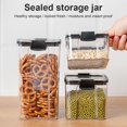thumbnail image 3 of Cereal Storage Container Airtight Food Fresh Box Box Cereal Storage Container Square Clear Sealed Jar Food Sacks Dispenser, 700ml, 3 of 7