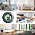 thumbnail image 3 of LCD Digital Thermometer Hygrometer Indoor Room Electronic Temperature Humidity Station Weather for Home Gauge Meter mason reptile wall embedded Gauge Mini outside and Outdoor For moistu, 3 of 8