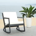 thumbnail image 2 of Safavieh PAT7013F Collection Extérieure Vernon Chaise à Bascule Blanche, Noir/beige, 2 of 4