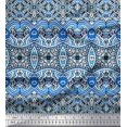 thumbnail image 1 of Soimoi Poly Georgette Fabric Geometric & Paisley Decorative Printed Craft Fabric by The Yard 52 Inch Wide, 1 of 2