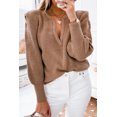 thumbnail image 1 of a.Jesdani Chandail à Manches Bouffantes Marron Élégant - Tricot Flatteur, Indispensable, 1 of 8