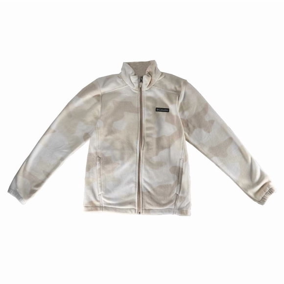 Columbia Youth's Fleece Castle Dale Printed Full Zip Jacket Cream Sunwaves