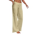 thumbnail image 1 of Kcodviy Pants Polyester Wide Legged Women Plus Size Winter Pants Daily Woman Yoga Pants with Pockets for Women Plus Size Plus Size Linen for Women Dress Pant Women Plus Size Wide Leg Pants 3X, 1 of 9