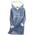 thumbnail image 4 of Birdeem Sweat à Capuche Décontracté à Manches Longues pour Femmes, Imprimé Numérique, en Peluche Épaissie, Col Rond, 4 of 11