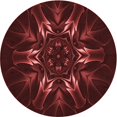 thumbnail image 1 of Ahgly Company Tapis de Zone Rond d'Intérieur Lavable à la Machine, Transitionnel, Rouge Brique de Feu, 3 Pieds Rond, 1 of 7