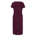 thumbnail image 4 of Robes d'Été pour Femmes 2023 Robes pour Femmes Liquidation Mode Femmes Été Uni Décontracté Col Rond Manches Courtes Vacances Poches Robe, 4 of 8