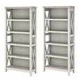 thumbnail image 1 of Bush Furniture Key West 5 Shelf Bookcase Set in Linen White Oak, 1 of 5