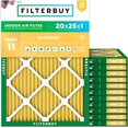thumbnail image 1 of Filterbuy 20x25x1 MERV 11 (MPR 1200) Allergen Defense, Pleated HVAC AC Furnace Air Filters (12-Pack), 1 of 8