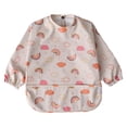 thumbnail image 1 of MIASHUI Baby Long Sleeve Bib Cartoon Print Toddlers Soft Bib Outfit, 1 of 3