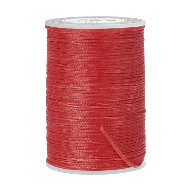 Unique Bargains Fil à Coudre en Cuir Ciré en Polyester Rouge, 98 Yards