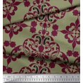 thumbnail image 3 of Soimoi Tissu Crêpe Polyester Imprimé Damas Marocain 1 Yard 42 Pouces de Large, 3 of 3