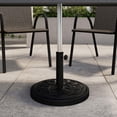 thumbnail image 1 of Socle de parasol de patio rond en résine avec revêtement en poudre 11,7&nbsp;kg HOMETRENDS, noir, 1 of 7