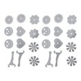 thumbnail image 3 of 2 Set Boot Spurs Grey Spinning ABS 3D Printing 5 Patterns Shoe Tail Spur Clip for Shoe Charms, 3 of 10