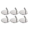 thumbnail image 1 of Xingzhi 6 Pcs Crochets Ronds Autocollants Antirouille en Acier Inoxydable Suspension Sans Effort Crochets à Coller, 1 of 6