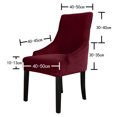thumbnail image 4 of Amdohai Chair Cover Velvet Chair Slipcovers Removable Washable Soft Dining Chair Protector Cover Wine Red, 4 of 8
