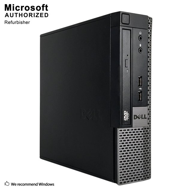 Dell OptiPlex 9020 USFF, Intel Quad Core i7-4770S jusqu'à 3.9 GHz, 12 Go DDR3 RAM, 256 Go SSD, DVD, WIFI, Bluetooth, Windows 10 Pro 64 Bits (en, FR, ES)-Reconditionné