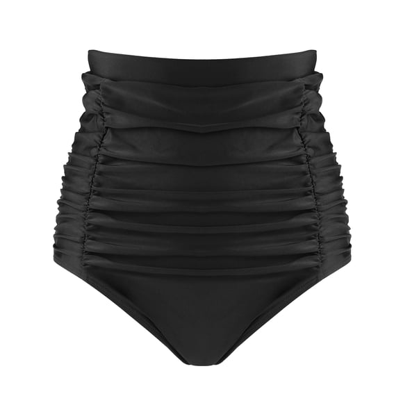 RELLECIGA Women's High Waisted Ruched Bikini Bottom