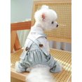 thumbnail image 4 of 1pc Pet Clothes For Small And Medium Dogs And Cats, Corduroy Comfortable And Cute Four-Legged Overalls, 4 of 4